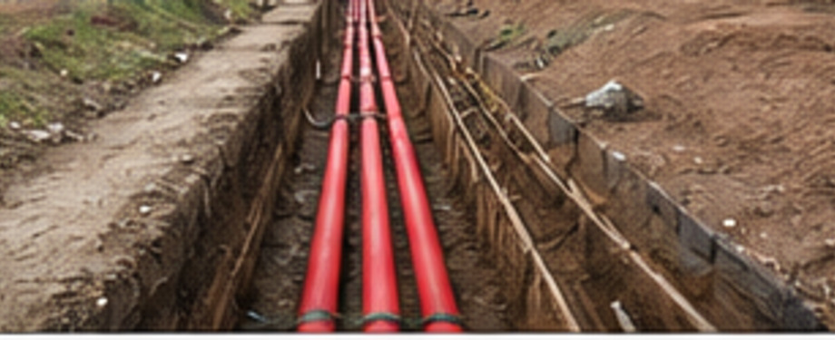 Representative underground cabling and ducting work